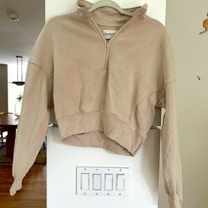 Abercrombie and Fitch cropped quarter zip pullover sweatshirt XXS
